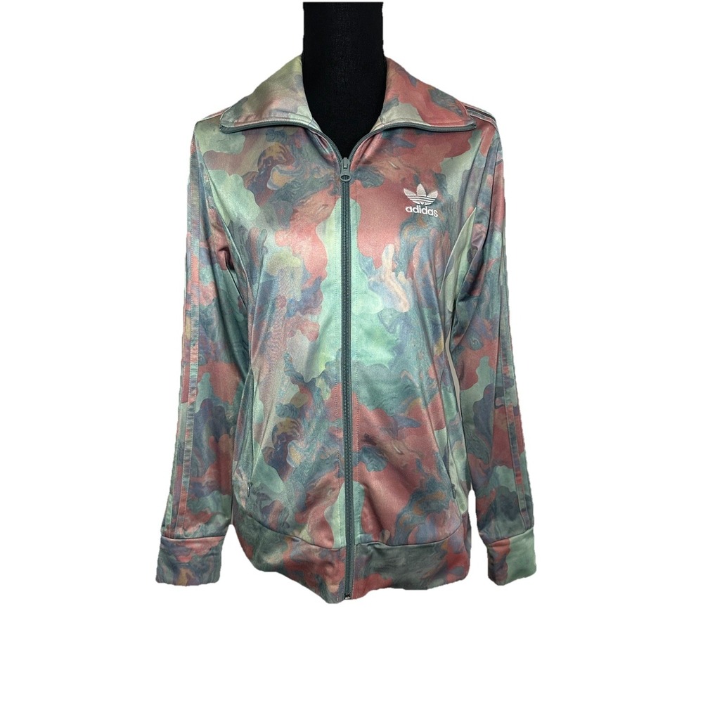 Adidas Women's Originals Europa Track Jacket Pastel Camo Full Zip MEDIUM